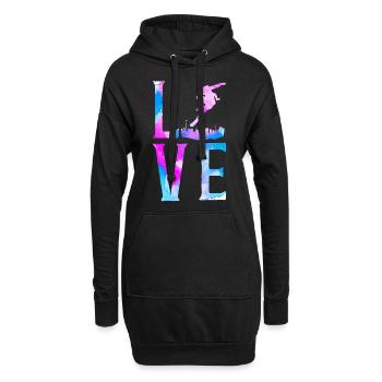 Parkour Free Running Traceur - Hoodie-Kleid - Schwarz - Vorne