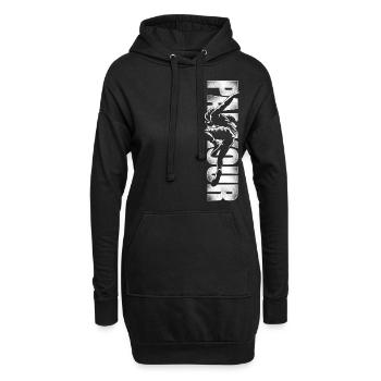 Parkour Free Running Traceur - Hoodie-Kleid - Schwarz - Vorne