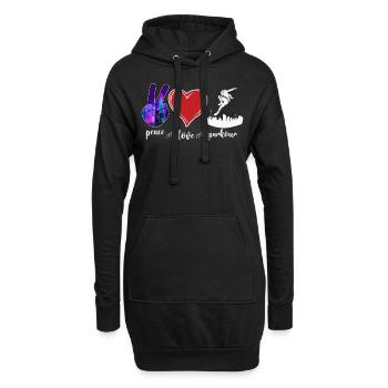 Parkour Free Running Traceur Fille - Sweat-shirt à capuche long Femme - noir - Devant