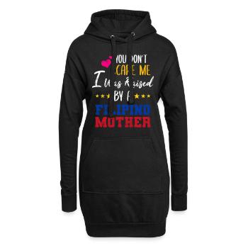 Philippines Filipina Drapeau Fils Mère I Cadeau - Sweat-shirt à capuche long Femme - noir - Devant