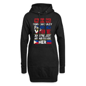 Philippines Filipina Flag Femme Mariage I Cadeau - Sweat-shirt à capuche long Femme - noir - Devant