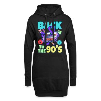 Cassette de fête à thème des années 90 des années 90 - Sweat-shirt à capuche long Femme - noir - Devant