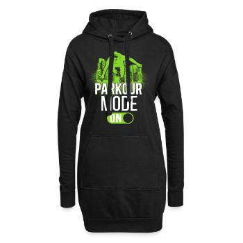 Parkour Free Running Traceur - Hoodie-Kleid - Schwarz - Vorne