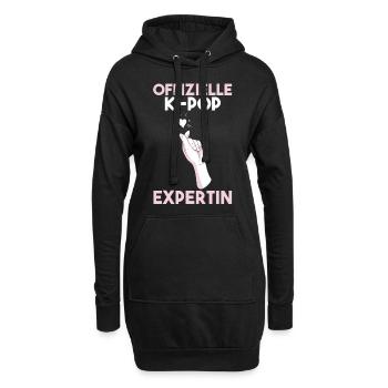 K-pop - Hoodie-Kleid - Schwarz - Vorne