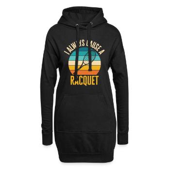 Joueur de tennis Raquette de tennis Balle de tennis - Sweat-shirt à capuche long Femme - noir - Devant