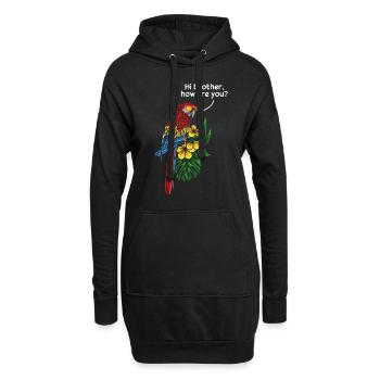 Cockatiel Bird Hallo Bruder, wie geht es dir? - Hoodie-Kleid - Schwarz - Vorne