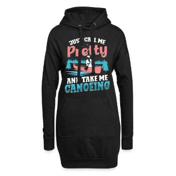Canoë Canoë Fille Appelez-moi - Sweat-shirt à capuche long Femme - noir - Devant