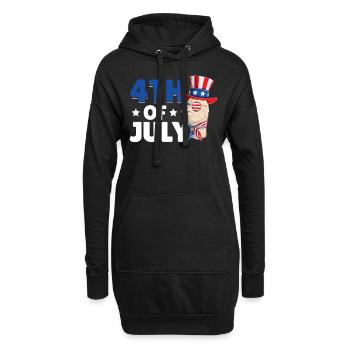 Drôle de lama patriotique Journée patriotique 4 juillet - Sweat-shirt à capuche long Femme - noir - Devant