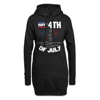 Joyeux 4 juillet Baleine 4 juillet bébé - Sweat-shirt à capuche long Femme - noir - Devant