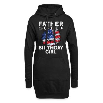 Father Of The Birthday Girl - Hoodie-Kleid - Schwarz - Vorne