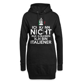 Italia Italien Italiener Italienisches - Hoodie-Kleid - Schwarz - Vorne