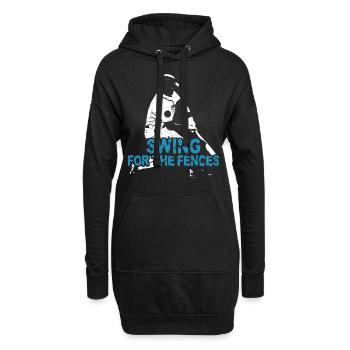 Baseball Fan Vintage Batter Swing - Hoodie-Kleid - Schwarz - Vorne