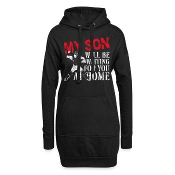 Baseball Fan Catcher Vintage Mon - Sweat-shirt à capuche long Femme - noir - Devant
