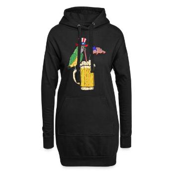 Parrot Bird 4 juillet Fête patriotique Parrot - Sweat-shirt à capuche long Femme - noir - Devant
