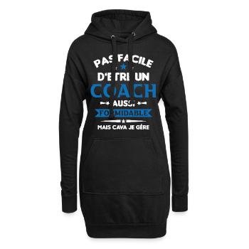 Coach Formidable Idée Cadeau Entraîneur Drôle - Sweat-shirt à capuche long Femme - noir - Devant