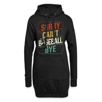 Baseball Fan Retro Vintage Sorry - Hoodie-Kleid - Schwarz - Vorne