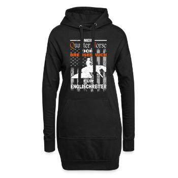 Mein Quarter Horse und ich - Westernreiten - Hoodie-Kleid - Schwarz - Vorne