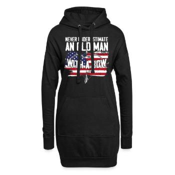 Archery Bow Archer Vintage - Hoodie-Kleid - Schwarz - Vorne