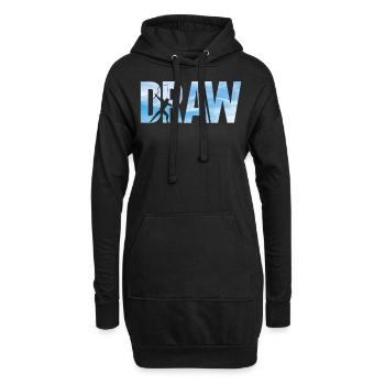 Archery Bow Archer Draw - Hoodie-Kleid - Schwarz - Vorne