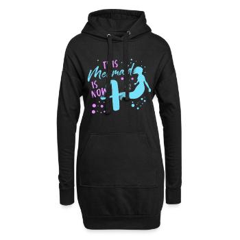 Tshirt sirène - Sweat-shirt à capuche long Femme - noir - Devant