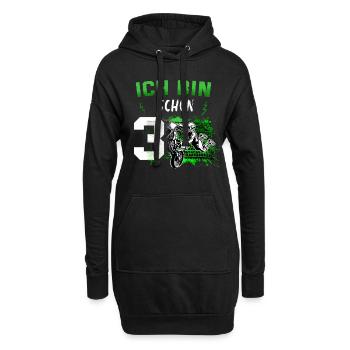 Motocross - Hoodie-Kleid - Schwarz - Vorne