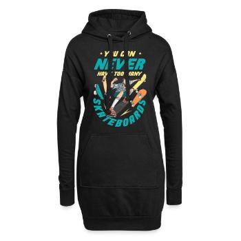 Skater Skateboard Geschenk Halfpipe Sk8 Ollie - Hoodie-Kleid - Schwarz - Vorne