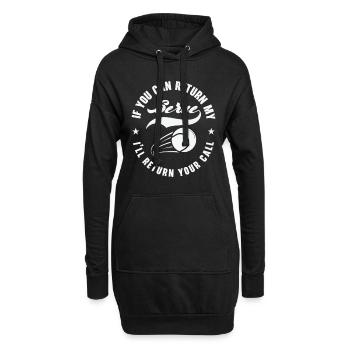 Joueur de tennis Raquette de tennis Balle de tennis - Sweat-shirt à capuche long Femme - noir - Devant