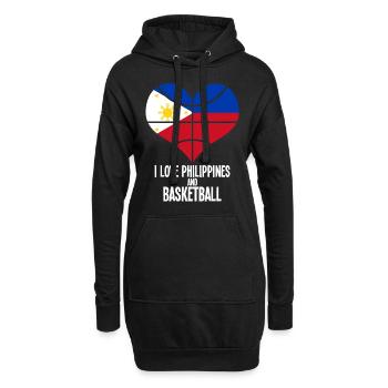 Philippines Filipino Flag Basketball I Cadeau - Sweat-shirt à capuche long Femme - noir - Devant