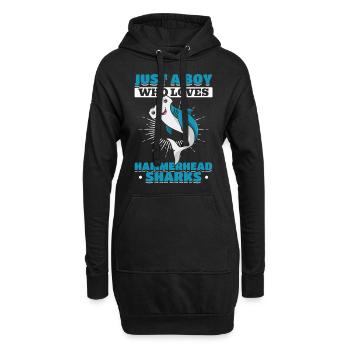Hai-Liebhaber Ich bin nur ein Junge, der - Hoodie-Kleid - Schwarz - Vorne