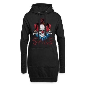 Lachender Clown - Hoodie-Kleid - Schwarz - Vorne