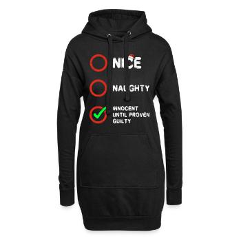 Netter ungezogener Unschuldiger, bis seine Schuld bewiesen ist - Hoodie-Kleid - Schwarz - Vorne