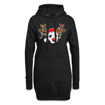 Rennes Soccer Ball Sport Père Noël Rennes - Sweat-shirt à capuche long Femme - noir - Devant