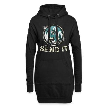 Send It Sports d’hiver Snowboarder Sport - Sweat-shirt à capuche long Femme - noir - Devant