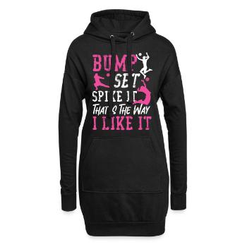 Volleyball Player Team Bump Set - Hoodie-Kleid - Schwarz - Vorne