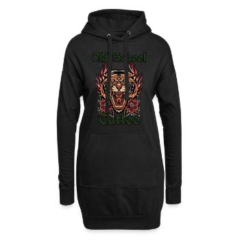 Tiger Tattoo - Hoodie-Kleid - Schwarz - Vorne