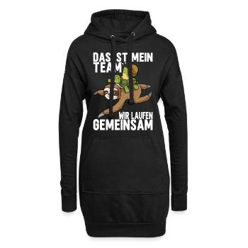 Joggen Sport Lustiger Spruch - Hoodie-Kleid - Schwarz - Vorne