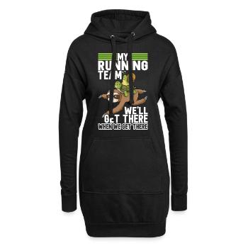 Jogging Sport Dicton amusant - Sweat-shirt à capuche long Femme - noir - Devant