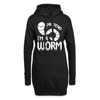 Les amateurs de vers compostants font semblant - Sweat-shirt à capuche long Femme - noir - Devant