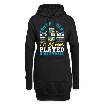 Volleyball Player Team You're - Hoodie-Kleid - Schwarz - Vorne