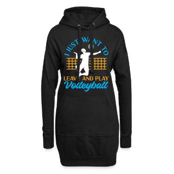 Équipe de volley-ball que je veux juste - Sweat-shirt à capuche long Femme - noir - Devant