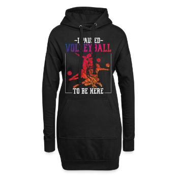 Volleyball Player Team I Paused - Hoodie-Kleid - Schwarz - Vorne