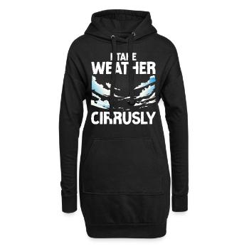 Meteorologist Weather Forecast - Hoodie-Kleid - Schwarz - Vorne