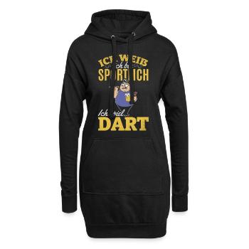 Dartspiel Dartspieler Ich weiß ich sportlich Ich - Hoodie-Kleid - Schwarz - Vorne