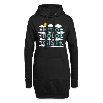Météorologue Prévisions météorologiques - Sweat-shirt à capuche long Femme - noir - Devant