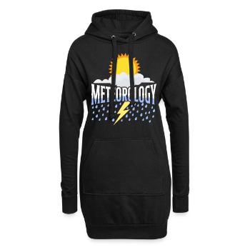 Météorologue Prévisions météorologiques - Sweat-shirt à capuche long Femme - noir - Devant