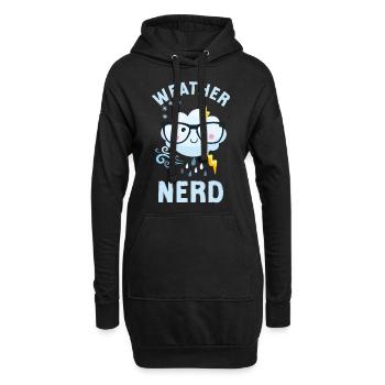 Meteorologist Weather Forecast - Hoodie-Kleid - Schwarz - Vorne