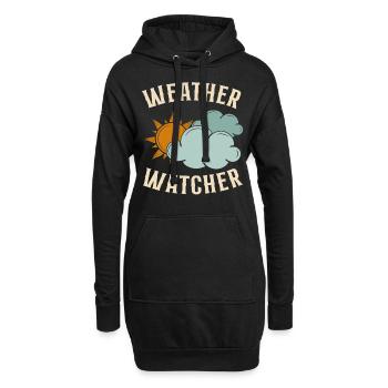 Meteorologist Weather Forecast - Hoodie-Kleid - Schwarz - Vorne