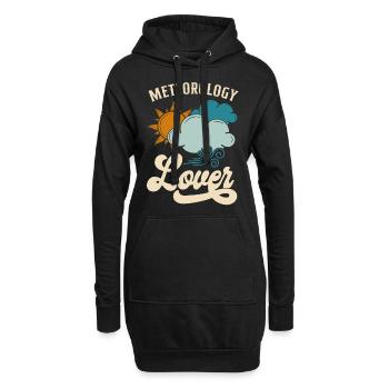 Meteorologist Weather Forecast - Hoodie-Kleid - Schwarz - Vorne