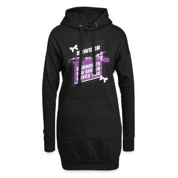 Burnouts Or Bows Gender Reveal Party - Sweat-shirt à capuche long Femme - noir - Devant