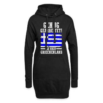 Urlaub Grieche Griechenland - Hoodie-Kleid - Schwarz - Vorne